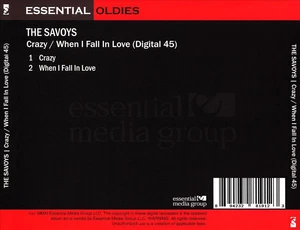 SAVOYS - CRAZY / WHEN I FALL IN LOVE - Picture 1 of 2