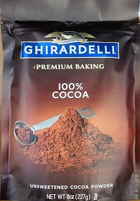 Bolsa de 8 oz de cacao en polvo 100 % sin azúcar para hornear premium GHIRARDELLI Foto 1 de 2