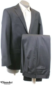 Geoffrey Beene 2 Piece Suit Mens Wool 2 Btn Gray 40L Pleated Fronts 34" Waist - Picture 1 of 10