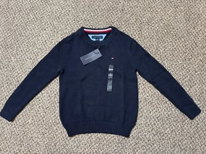 Tommy Hilfiger Youth Big BOY S / Small (6-7) Navy Cotton Sweater NWT - Picture 1 of 7