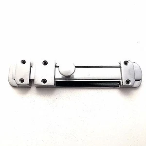 Heavy Duty Satin Chrome Strong Security Door Surface Slide Bolt - 8"- 190mm - Picture 1 of 1