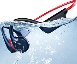 Swimming Headphones IPX8 Waterproof Underwater Bone Conduction Headphones for Sw - Picture 1 of 8