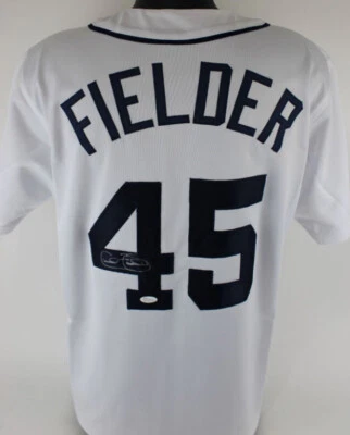 Cecil Fielder Signed Autographed Detroit Tigers Custom XL Jersey (JSA COA) - Image 1 of 4