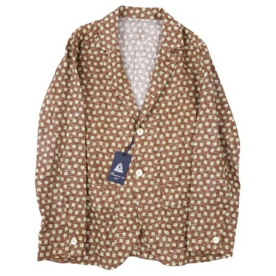 Blazer Finamore Napoli Casual Calce Relajado Lino No Estructurado M 40 (UE 50) NUEVO CON ETIQUETAS Foto 1 de 4