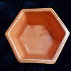 Vintage Haeger Pottery 4002 Ceramic Orange Hexagon Planter Pot 5" X 3"