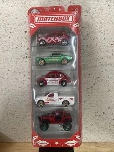 2019 Matchbox Holiday 5 Pack Mini Cooper Ford Mustang VW Beetle Ford F-150 Jeep - Picture 1 of 6