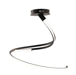 Plafoniera Moderna Led Nero 40 W 5440 LM Mis. H58xD60 Cm KINETIC - Foto 1 di 1
