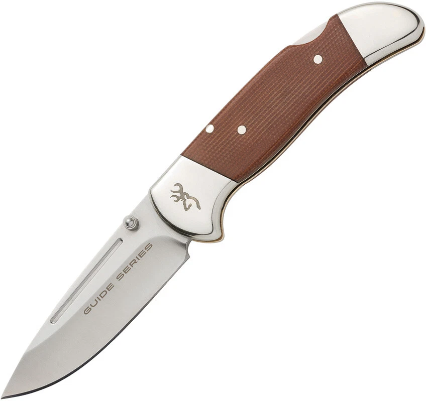 Browning Guide Series Lockback Micarta Handle Stainless Pocket Knife 0453 - Image 1 of 1