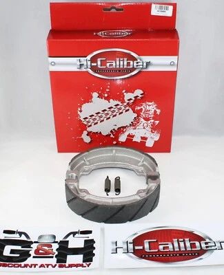 GROOVED Rear Brake Shoes +Springs for HONDA ATC 185 185S 110 90 125M 200 250R - Image 1 of 2
