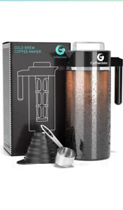 Coffee Gator Cold Brew Kit - Brewer with Scoop and Loading Funnel - 47oz, Black