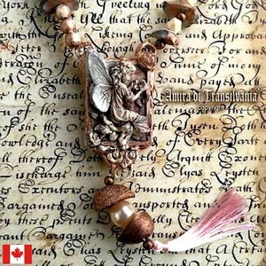 Necklace Women Fine Jewelry Vintage Jewel Antique Style Pendant Art Deco Fairy - Picture 1 of 24