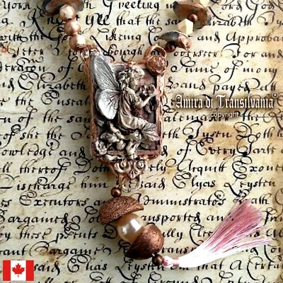 Necklace Women Fine Jewelry Vintage Jewel Antique Style Pendant Art Deco Fairy - Image 1 of 4