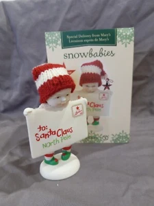 Department 56 Snowbabies Santa Special Delivery Macys Porcelain Figure 6009959 - Picture 1 of 17