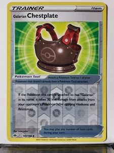 REVERSE HOLO Galarian Chestplate 141/198 NM - Chilling Reign Pokemon Card - Picture 1 of 2