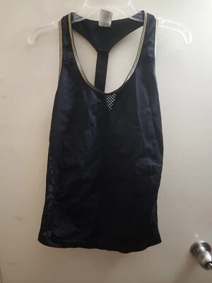 Regatas BEBE Sport Racerback acabamento metálico sem costura - Grande - Preto - Imagem 1 de 4