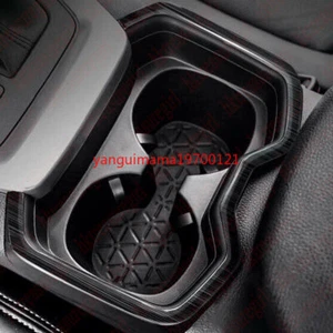 For Toyota RAV4 2019-2024 Black Titanium Central Console Water Cup Cover Trim - Picture 1 of 12