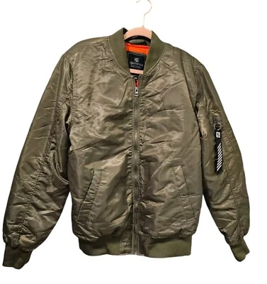 Chaqueta Bomber Polo Sur DE COLECCIÓN Para Hombre Abrigo Verde Mediano Forrado Años 90 Y2K Hip Hop  Foto 1 de 4
