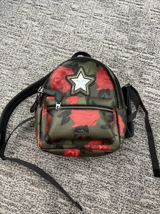Coach Backpack, Perfect Condition, Camo & Roses - Picture 1 of 4