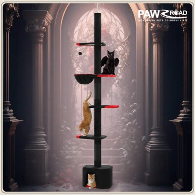 PAWZ Road Kratzbaum Deckenhoch XL Sisal Kletterbaum Katzenbaum 5 Tiers Spielbaum