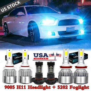 Faros LED altos/bajos 8000 k para Dodge Charger 2011 2013 2014 + bombillas antiniebla - Imagen 1 de 12