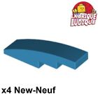 Lego 4X Slope Curved Pente Courbe 4X1 Azur Foncé/Dark Azure 61678 Neuf