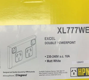HPM EXCEL DOUBLE POWERPOINT XL777WE.WHITE COLOUR QUANTITY 5 - Picture 1 of 3