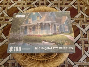 ChengQiSM 100-teiliges Puzzle großes Haus Hof Blumen Veranda Teich Boot - Bild 1 von 7
