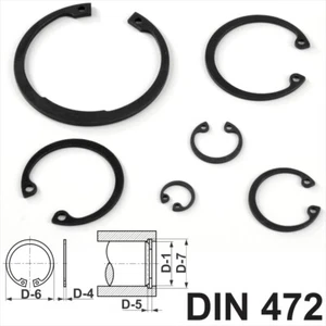 Internal Circlips Retaining Rings for Bores Sizes 8mm<60mm DIN 472 Spring Steel - Picture 1 of 51