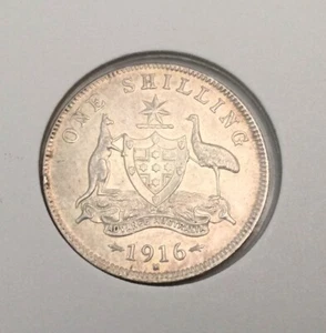 1916 King George V Australian Shilling EF - Picture 1 of 2