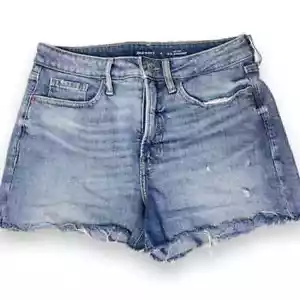 Old Navy | Blue Cut-Off High-Rise O.G. Straight Shorts - Picture 1 of 4