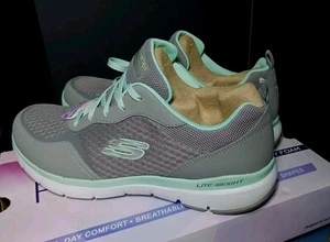 Skechers Flex Appeal 3.0 Go Forward Sneaker grau grün Comfort Turnschuhe Schuhe - Bild 1 von 10