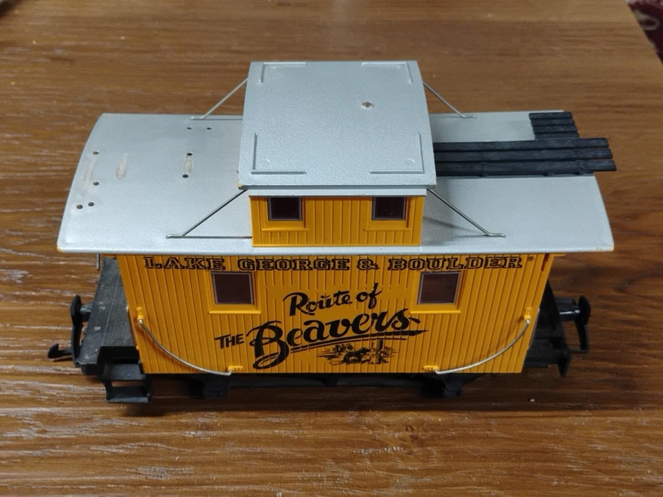 G Scale Lake George & Boulder Route of Beavers Wood Sheathed Boxcar -Chasse Only - Image 1 of 4