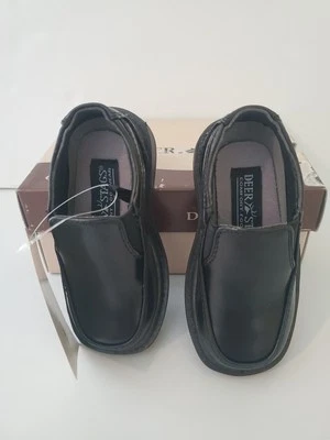 DEER STAGS Slip-on Loafer Boys Size T5w Brian Black HTEC Dress Shoes New In Box - Image 1 of 4