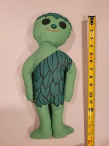 "Juguete de peluche usado de colección gigante verde alegre de los años 70 muñeca de trapo anuncio vegetal" - Imagen 1 de 12