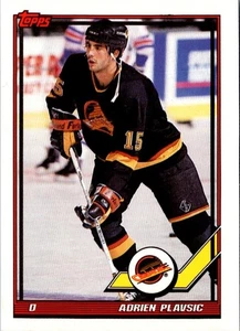 1991 Topps Adrien Plavsic #162 Vancouver Canucks Hockey Card - Picture 1 of 2