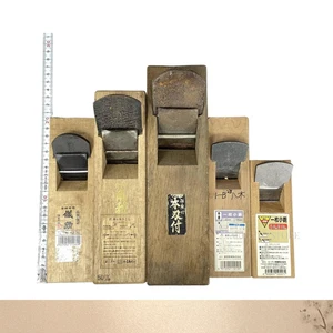 Vintage Japanese Kanna Plane Set – 5pc Old Woodworking Tools – Usable & Rare - Picture 1 of 8