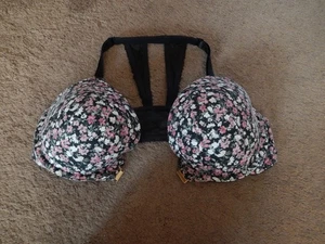 Sujetador Cacique Rosa Blanco Floral Boost Plunge 40DD ENCAJE ESPALDA CORREDOR, ¡BONITO! - Imagen 1 de 10