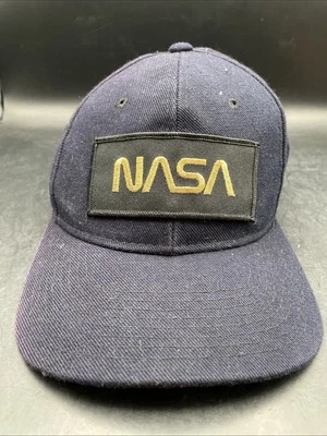 Zephyr GRAF-X DH Vintage 90s Black NASA Patch Navy Fitted Hat 7.5 - Image 1 of 4