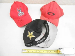 RARE SET / LOT 3 HAND SIGNED MILWAUKEE BUCKS OAKLEY ROCKSTAR CAP HAT SIGNATURE - Picture 1 of 7