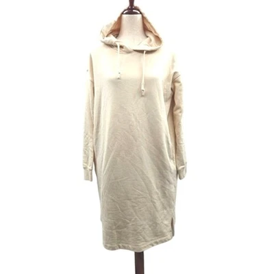 Vestido Sudadera Uniqlo French Terry Con Capucha Crema Talla Mediana Foto 1 de 4