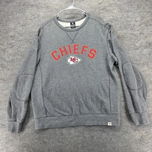 Kansas City Chiefs Sweatshirt Mens Large Gray Long Sleeve Fanatics NFL - Picture 1 of 8