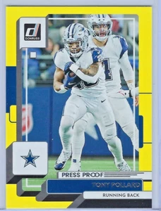 Tony Pollard - 2022 Panini Donruss Yellow Press Proof Card # 155 - Picture 1 of 2