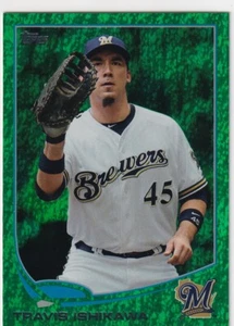 2013 TOPPS EMERALD GREEN TRAVIS ISHIKAWA MILWAUKEE BREWERS PARALLELS (AG)2039 - Picture 1 of 1