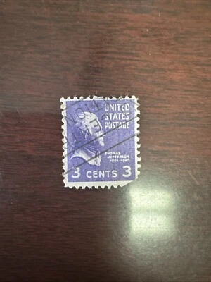 RARE 3 CENT THOMAS JEFFERSON POSTAGE STAMP - Image 1 of 2
