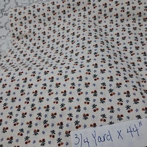 Floral Fabric 3/4 Yard x 44" Wide Cotton Print Sewing Quilting Material - Picture 1 of 3