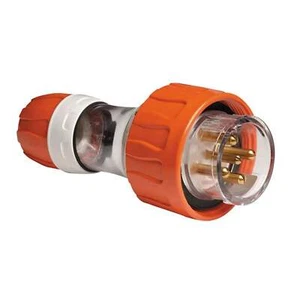 Enchufe de cable de extensión resistente a la intemperie Clipsal recto 10A 5 pines naranja 56P510 - Imagen 1 de 6