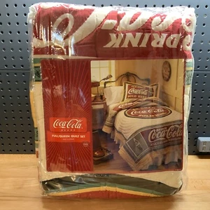 Coca Cola Brand Full/Queen Quilt Set (Quilt & 2 Shams) New - Picture 1 of 8