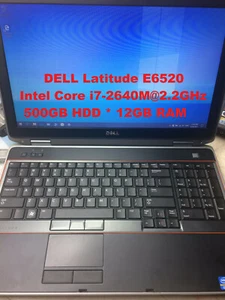 DELL Latitude E6520_Intel Core i7-2640M@2.20GHz_500GB HDD_12GB RAM_15.6" Screen - Picture 1 of 12