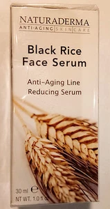 NATURADERMA BLACK RICE FACE SERUM ANTI-AGING LINE REDUCING SERUM - 1.0 OZ/30 ML - Picture 1 of 1