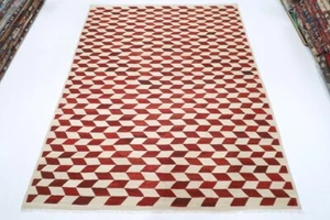8 x 10 ft tribal Area Kilim Afghan Hand Knotted Veg Dye Wool Living Room Kilim - Picture 1 of 10
